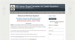 Desktop Screenshot of 650vanieraircadets.com