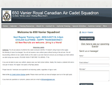 Tablet Screenshot of 650vanieraircadets.com
